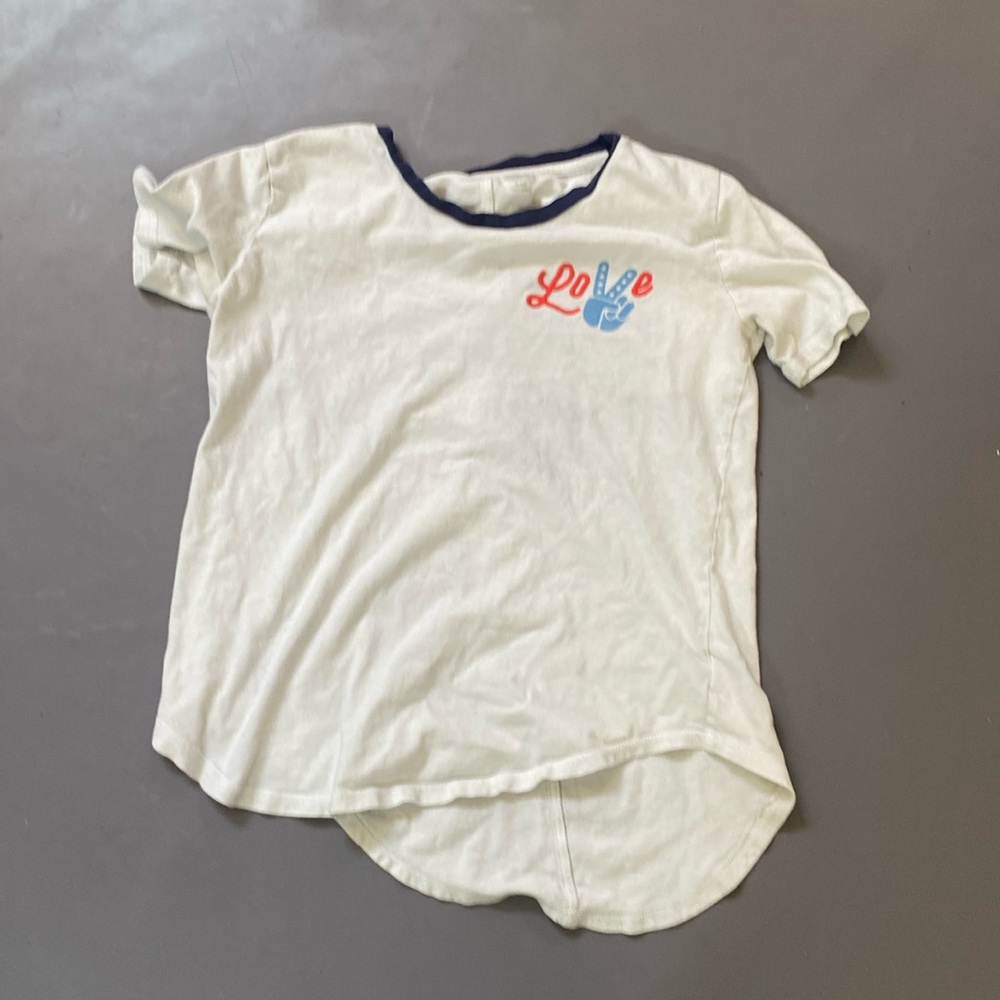 4th of july “love” asymmetrical tshirt